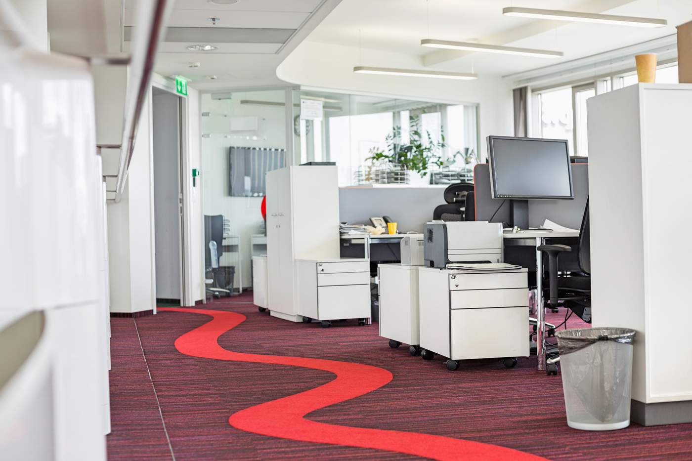 red carpet in an office