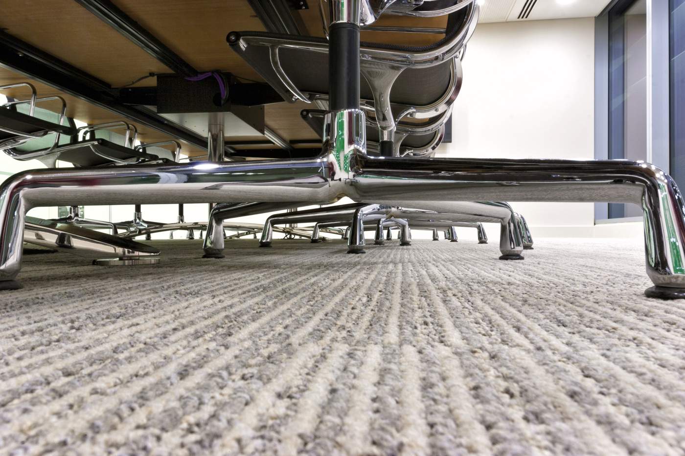 beige carpet under office desk